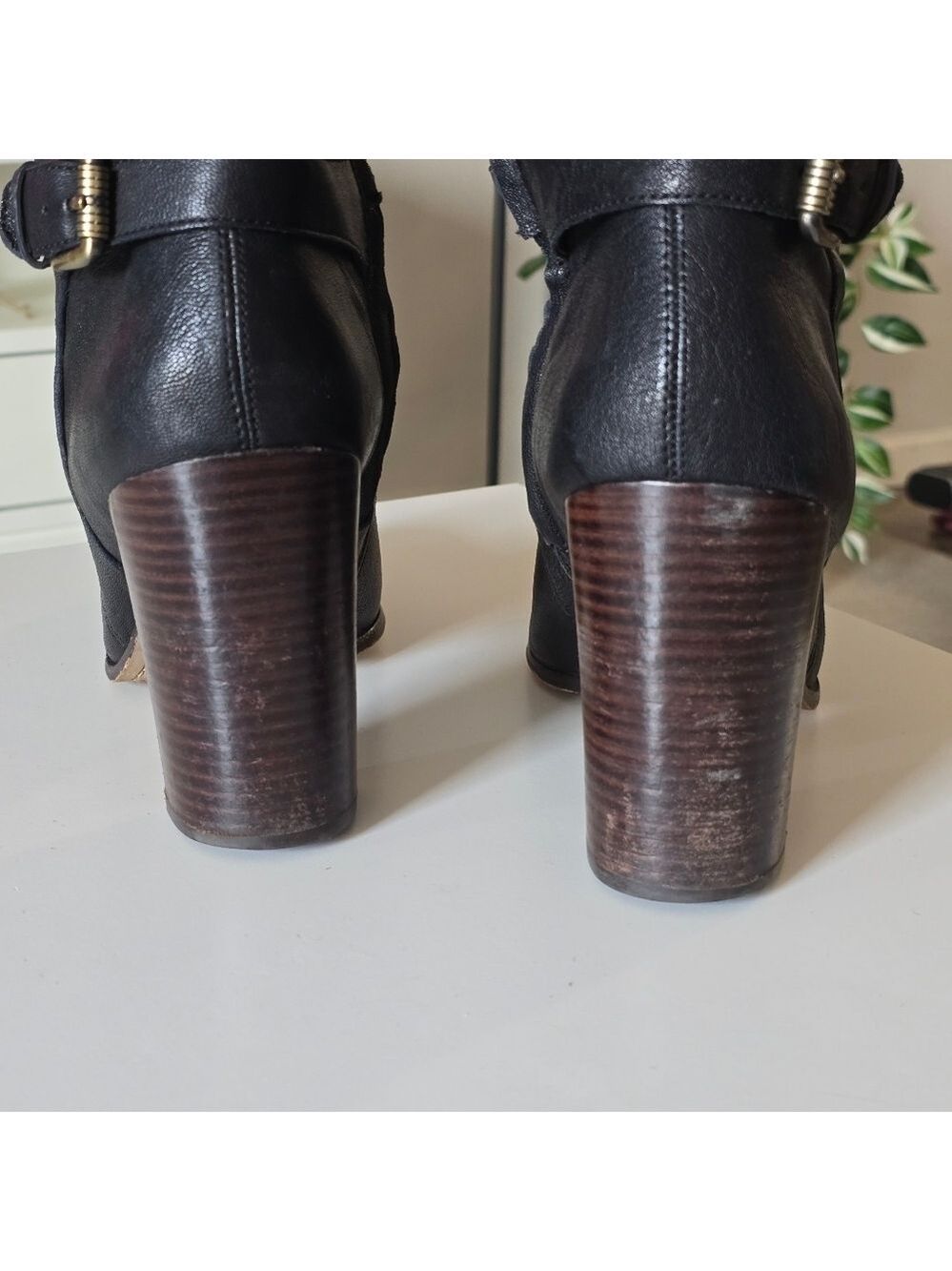Sam Edelman Lucy Soft  Black Leather Knee-High Riding Boots Size 10 - Picture 7 of 14
